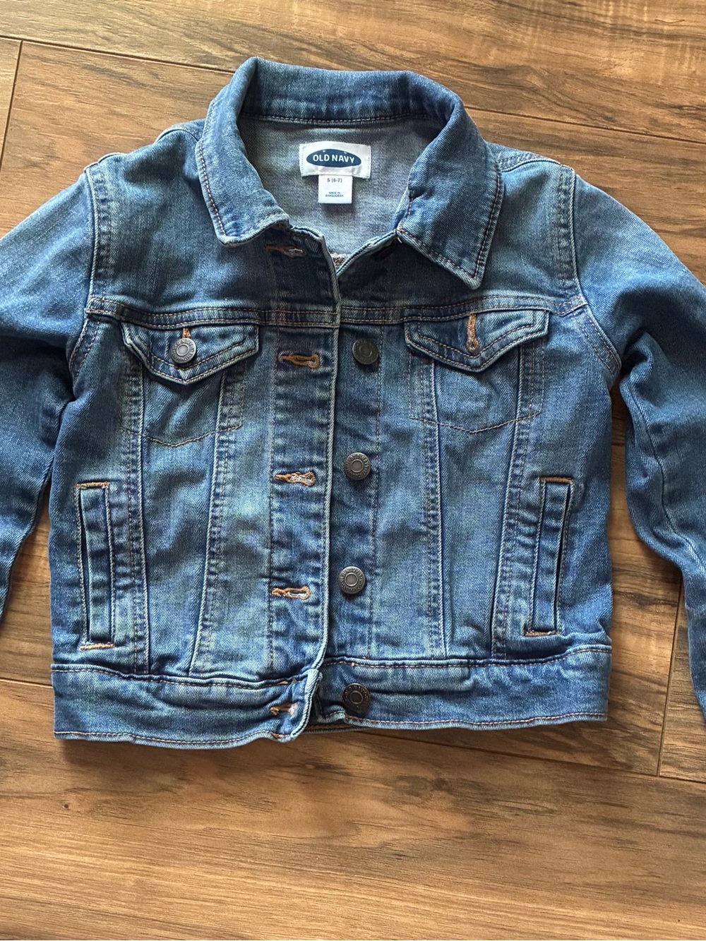 Old Navy Kids Blue Denim Jacket with Button Front